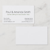 Einfache, moderne Visitenkarte mit 2 Namen & Konta (Vorne/Hinten)