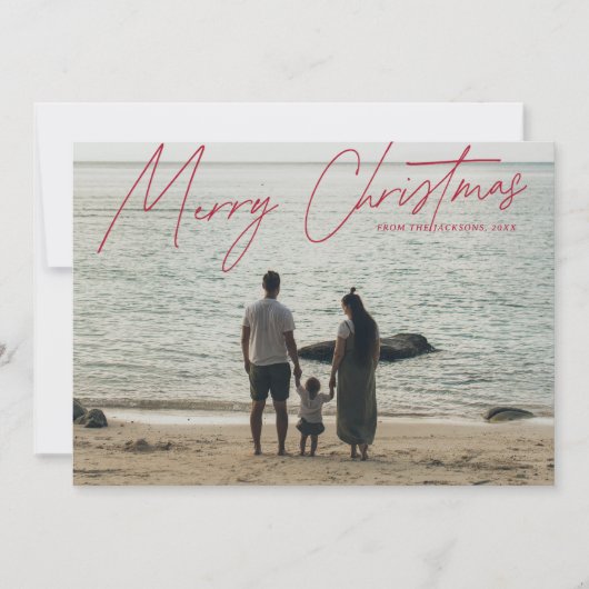 Einfache moderne Vollblut frohe Weihnachten (Vorderseite)