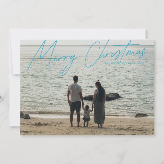 Einfache moderne Vollblut frohe Weihnachten (Vorderseite)