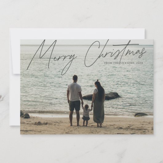 Einfache moderne Vollblut frohe Weihnachten (Vorderseite)