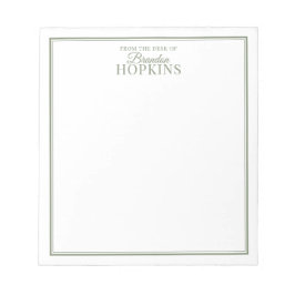 Einfache Moderne vom Schreibtisch aus grün Notizblock