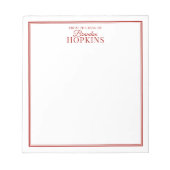 Einfache Moderne vom Schreibtisch aus rot Notizblock (Vorderseite)