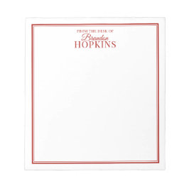 Einfache Moderne vom Schreibtisch aus rot Notizblock