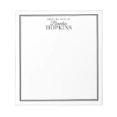 Einfache Moderne vom Schreibtisch aus schwarz Notizblock (Vorderseite)