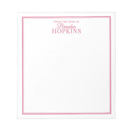 Einfache Moderne vom Schreibtisch des Drehbuchs Ro Notizblock