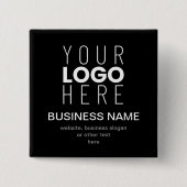 Einfache moderne Vorlage für Ihr Firmenlogo Button (Vorderseite)