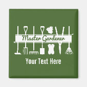 Einfache, moderne, waldgrüne Mastergärtnerin nach  Magnet (Vorne)