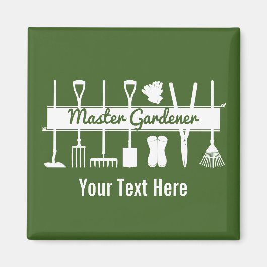 Einfache, moderne, waldgrüne Mastergärtnerin nach Magnet (Vorne)
