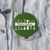 Einfache, moderne Waldgrüne Meistergärtnerin Button (Beispiel)