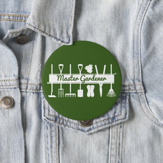Einfache, moderne Waldgrüne Meistergärtnerin Button (Beispiel)