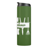 Einfache, moderne Waldgrüne Meistergärtnerin Thermosbecher (Nach rechts gedreht)