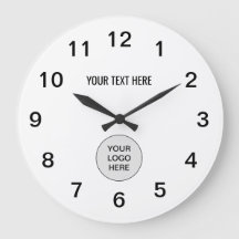 Einfache moderne Wanduhr mit Ihrem Logo