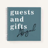 Einfache, moderne Wasserfarbe Aquamarine Brautpart Notizblock (Vorderseite)