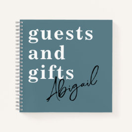 Einfache, moderne Wasserfarbe Aquamarine Brautpart Notizblock