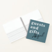 Einfache, moderne Wasserfarbe Aquamarine Brautpart Notizblock (Innenseite)