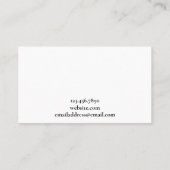 Einfache moderne Wasserfarbe Pinke Stroke Visitenkarte (Rückseite)