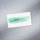 Einfache moderne Wasserfarben-Pinselstrich Magnetische Visitenkarte (Beispiel)