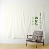 Einfache moderne Wedding Monogram Background Wandteppich (Beispiel (Horizontal))