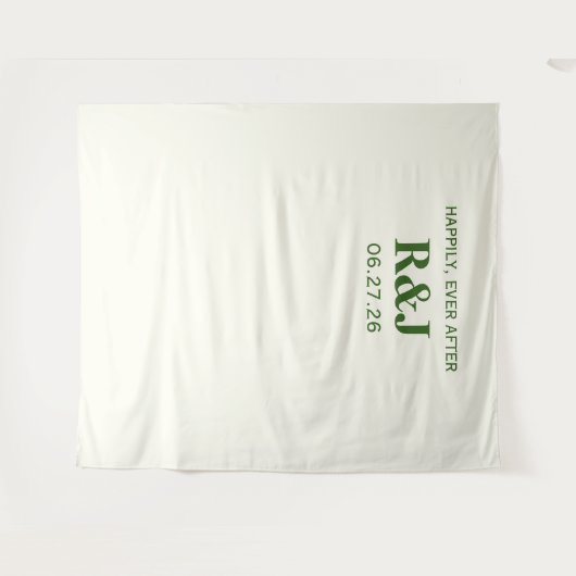 Einfache moderne Wedding Monogram Background Wandteppich (Vorderseite (Horizontal))