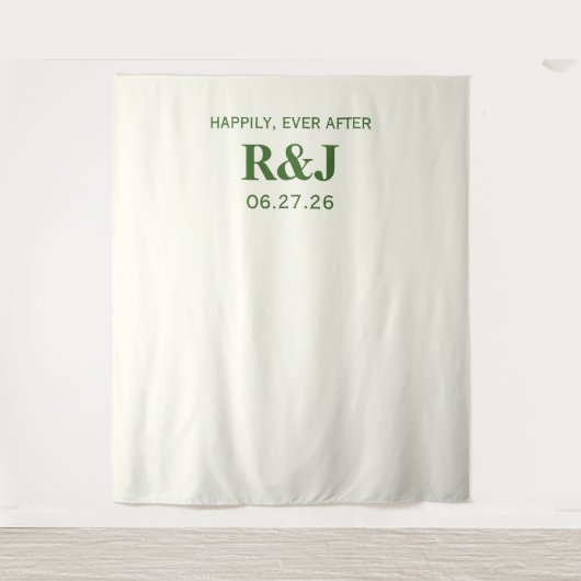 Einfache moderne Wedding Monogram Background Wandteppich (Vorderseite)