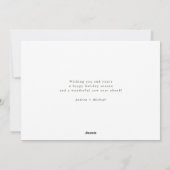 Einfache moderne Weihnachten Evergreen Foto Card (Rückseite)