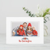 Einfache moderne Weihnachts-Fotokarte (Stehend Vorderseite)