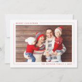 Einfache moderne Weihnachts-Fotokarte - Maßgeschne Feiertagskarte (Vorderseite)