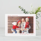 Einfache moderne Weihnachts-Fotokarte - Maßgeschne Feiertagskarte (Stehend Vorderseite)