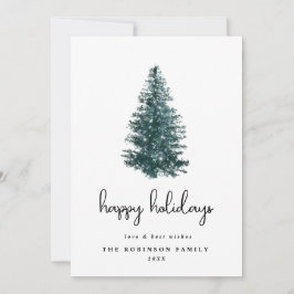 Einfache moderne Weihnachtsbaum Feiertagskarte