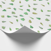 Einfache moderne Weihnachtsbaume Geschenkpapier (Ecke)