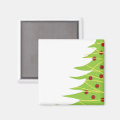 Einfache moderne Weihnachtsbaume Magnet (Vorderseite/Rückseite)