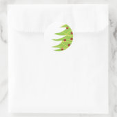 Einfache moderne Weihnachtsbaume Runder Aufkleber (Tasche)