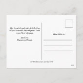 Einfache, moderne Weihnachtsbaumfamilie Foto Colla Feiertagspostkarte (Rückseite)