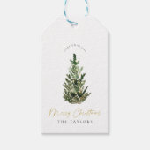 Einfache, moderne Weihnachtsbaumferien Geschenkanhänger (Vorderseite)