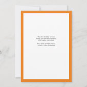 Einfache moderne Weihnachtsfeiertage Feiertagskarte (Rückseite)