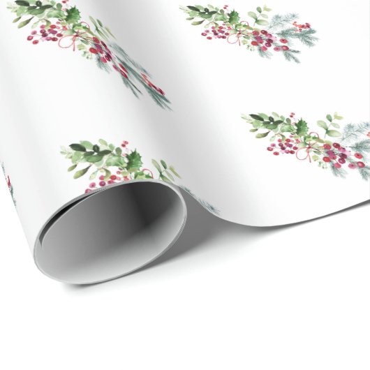 Einfache moderne Weihnachtsfeiertage Geschenkpapier (Rolleneckpunkt)