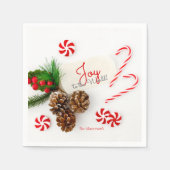 Einfache moderne Weihnachtsfreude für die Welt Serviette (Vorderseite)