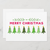 Einfache moderne Weihnachtskarte Feiertagskarte (Vorne/Hinten)