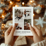 Einfache, moderne Weihnachtskarte mit mehreren Fot Feiertagskarte<br><div class="desc">Einfache,  moderne Weihnachtskarte mit mehreren Fotos</div>