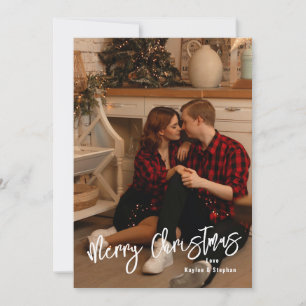 Einfache moderne Weihnachtskarte - Personalisierte Karte