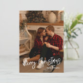 Einfache moderne Weihnachtskarte - Personalisierte Karte (Stehend Vorderseite)