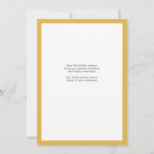 Einfache moderne Weihnachtszeit Feiertagskarte (Rückseite)