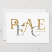 Einfache Moderne Weihnachtszeit Gold im Silber-Fot (Vorderseite)