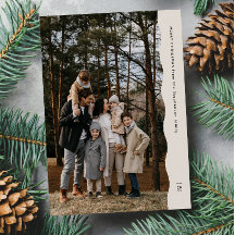 Einfache, moderne Weihnachtszeit mit zwei Fotos