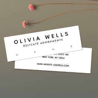 Einfache, moderne, weiße 4-Loch-Stuhlvorführung Mini Visitenkarte