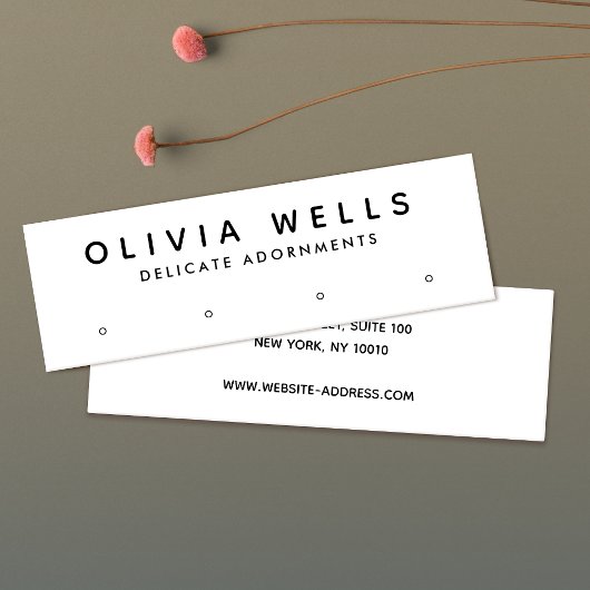 Einfache, moderne, weiße 4-Loch-Stuhlvorführung Mini Visitenkarte