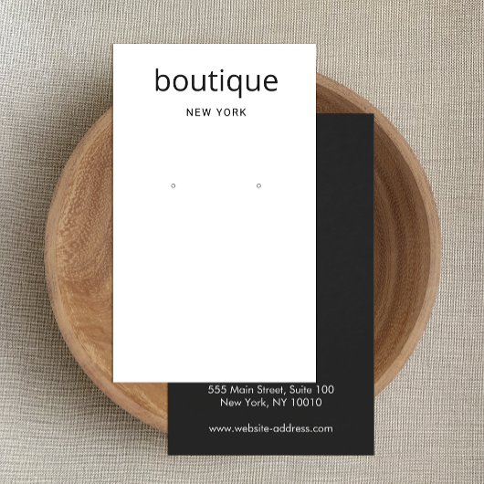 Einfache, moderne, weiße Display-Karte mit langer 