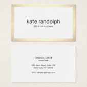 Einfache moderne weiße Goldgrenze (Vorne & Hinten)