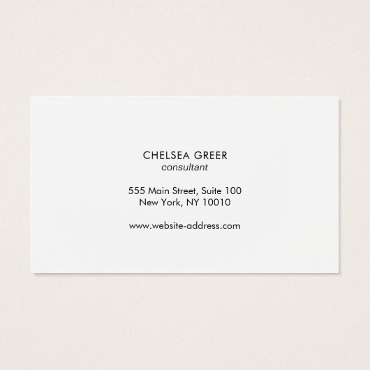 Einfache moderne weiße Goldgrenze (Rückseite)