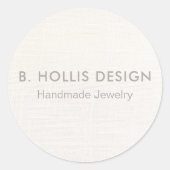 Einfache moderne weiße Linde (Bild) Runder Aufkleber (Vorderseite)